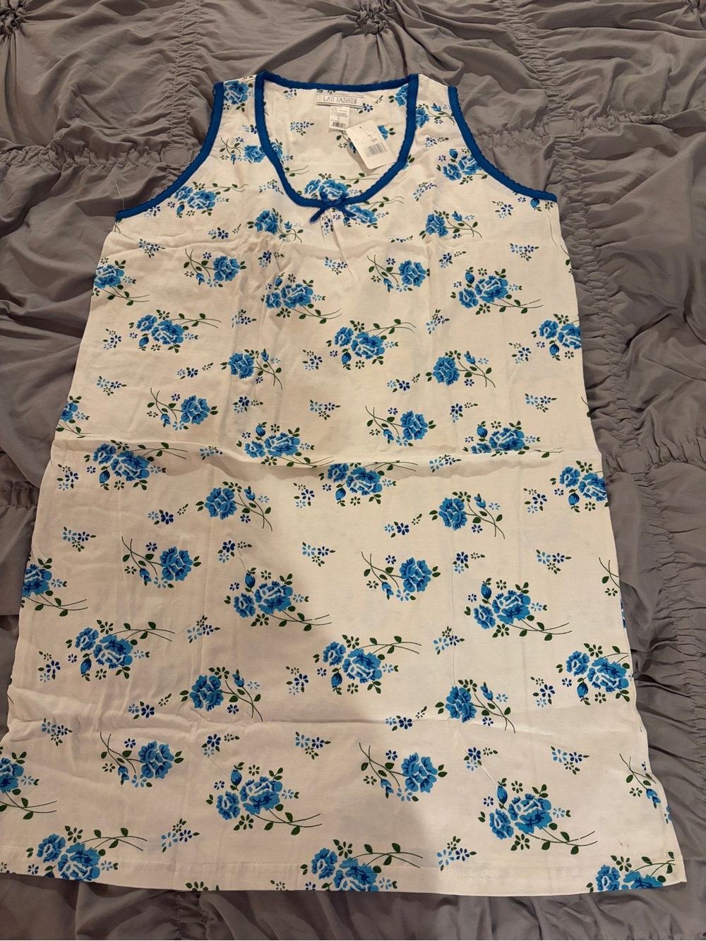 Women's Floral Cotton Nightgown - Size L